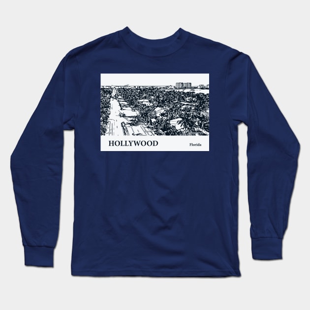 Hollywood - Florida Long Sleeve T-Shirt by Lakeric